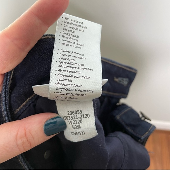 Paige Hoxton Ultra Skinny Jeans Stretchy Denim In Mona Dark Wash - Picture 8 of 9